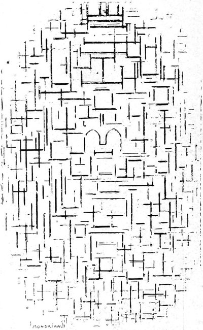 Drawing by Piet Mondrian